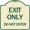 Signmission Exit Only Do Not Enter Heavy-Gauge Aluminum Architectural Sign, 18" H, TG-1818-24554 A-DES-TG-1818-24554 - alternate 1